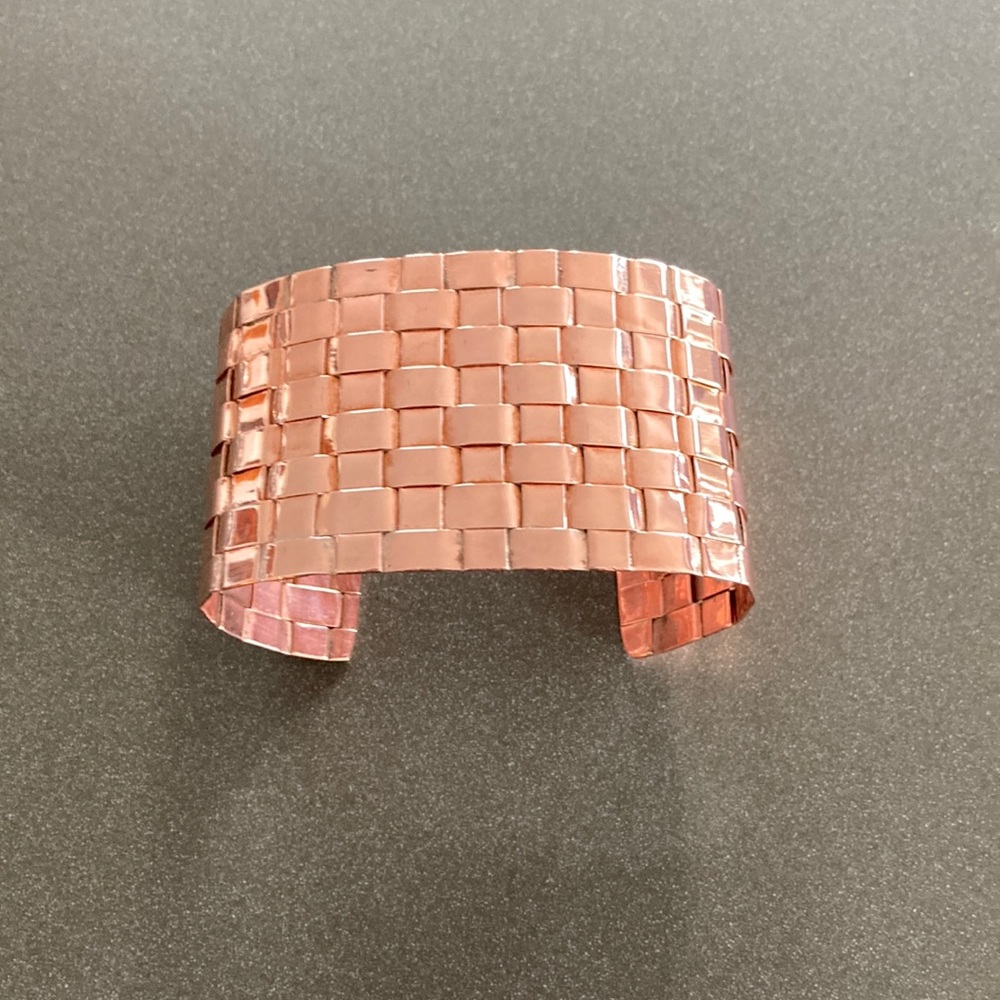 Genuine Copper Woven Cuff Bracelet